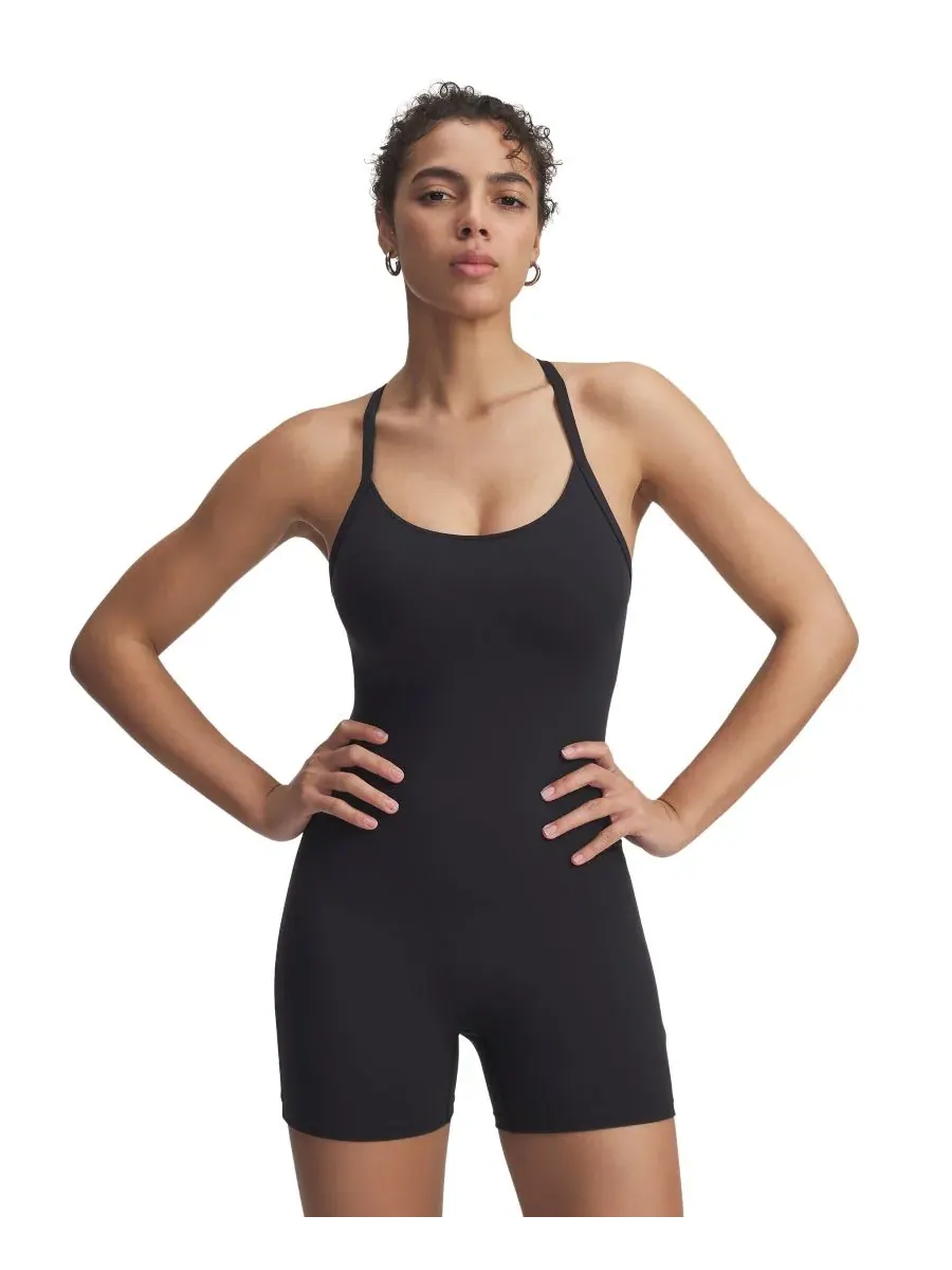 Женский облегающий тренировочный боди с вырезом-лодочкой Under Armour — изображение 1 из 3, черный
