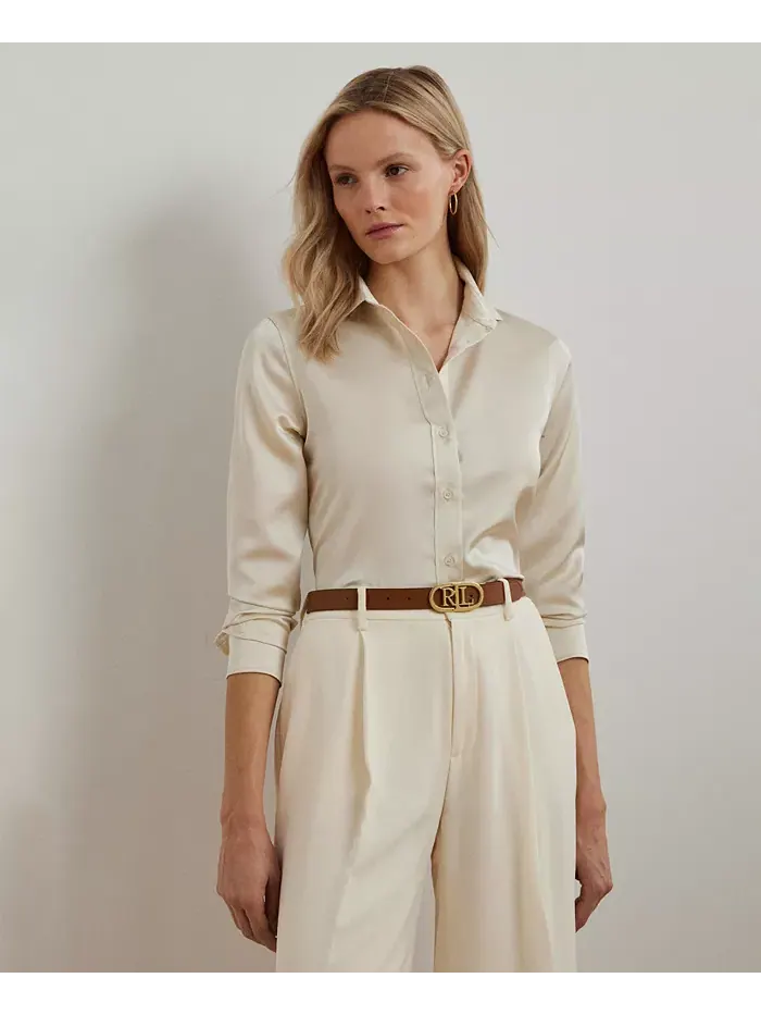 Женская рубашка из сатинового шармуза Lauren Ralph Lauren