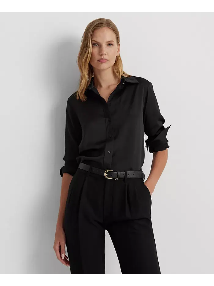Женская рубашка из сатинового шармуза Lauren Ralph Lauren