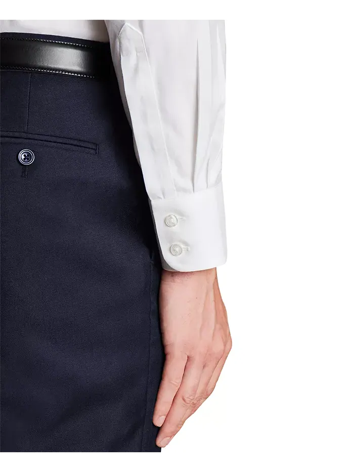 Мужская облегающая однотонная рубашка без глажки Charles Tyrwhitt — изображение 3 из 5, белый