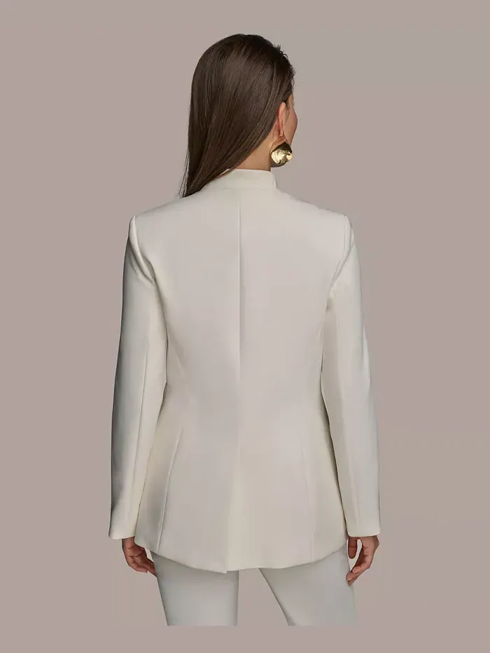 Женский жакет с пуговицами на рукавах, Regular & Petite Donna Karan New York — изображение 3 из 9, бежевый