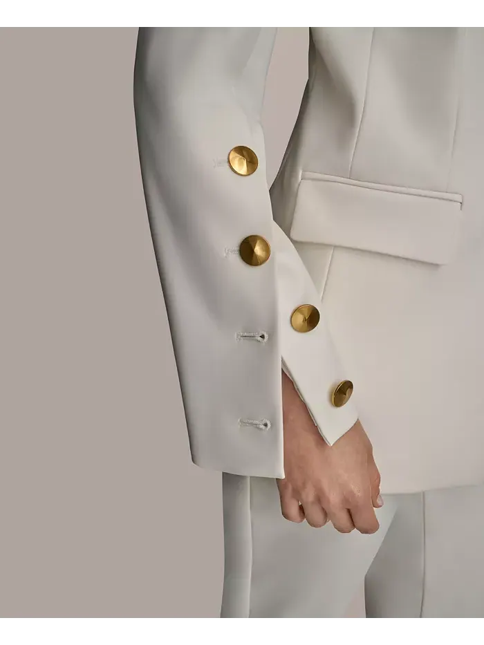 Женский жакет с пуговицами на рукавах, Regular & Petite Donna Karan New York — изображение 5 из 9, бежевый