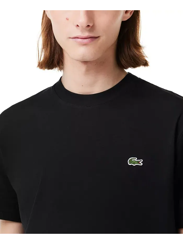 Футболка Lacoste, мужская, классический крой — изображение 3 из 5, черный