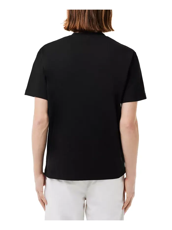 Футболка Lacoste, мужская, классический крой — изображение 4 из 5, черный