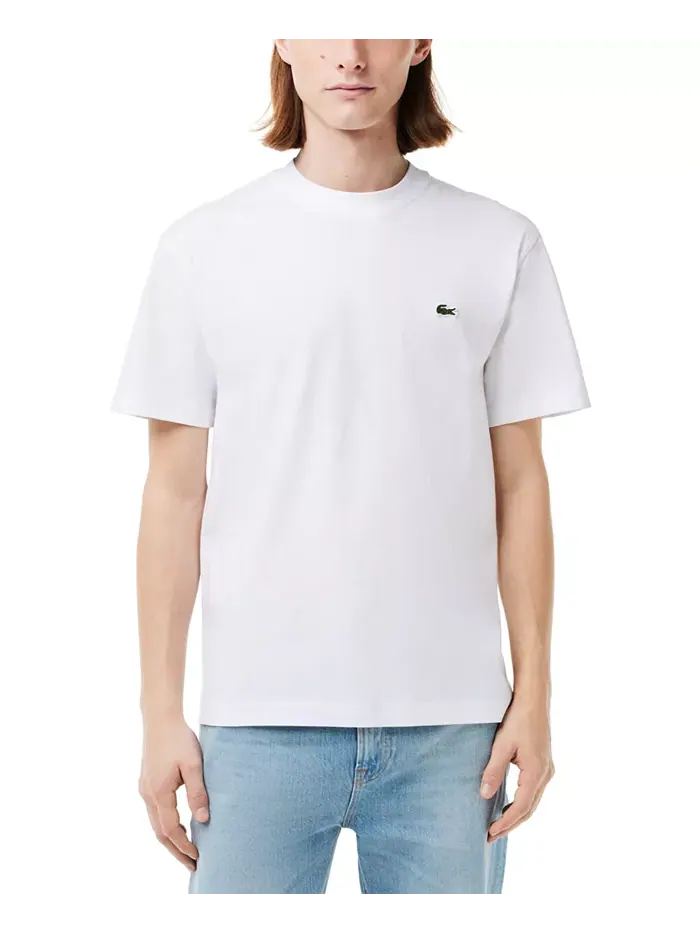Футболка Lacoste, мужская, классический крой, с круглым вырезом — изображение 1 из 5, белый