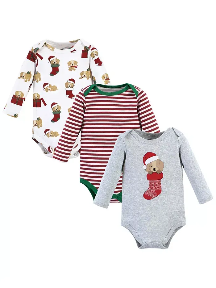 Комплект из трех боди Hudson для мальчиков унисекс с длинным рукавом из хлопка Hudson Baby — изображение 1 из 3, мульти