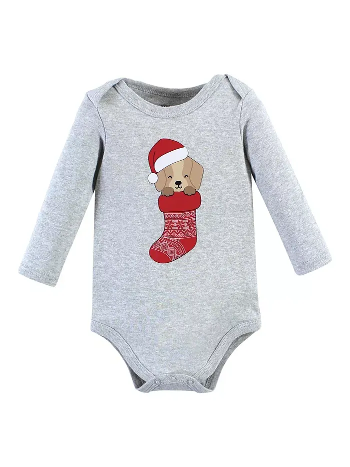 Комплект из трех боди Hudson для мальчиков унисекс с длинным рукавом из хлопка Hudson Baby — изображение 2 из 3, мульти
