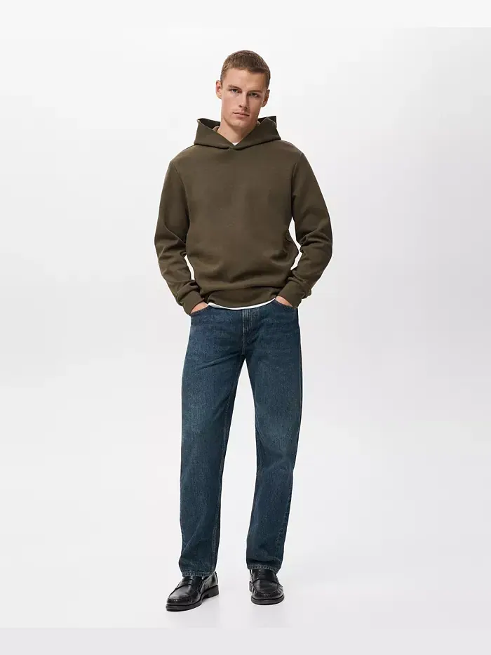 Мужская худи Regular-Fit Mango — изображение 1 из 1, зеленый