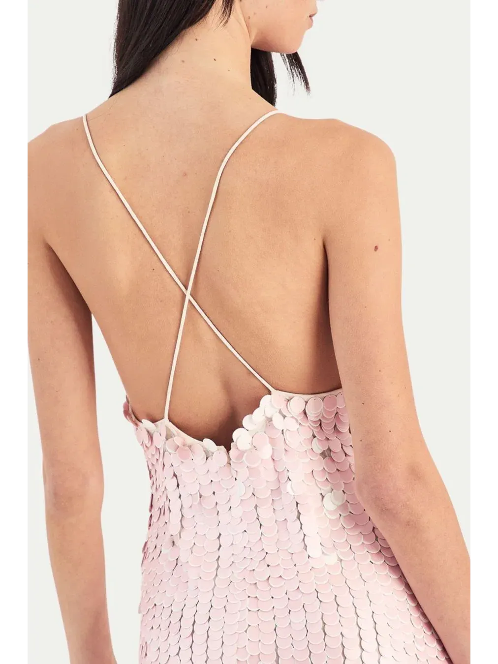 Женское мини-платье с декором и бретелями Nasty Gal — изображение 4 из 5, розовый