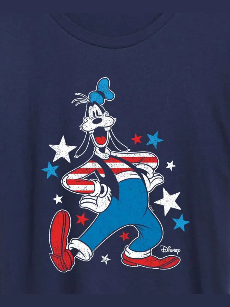Футболка с коротким рукавом и графическим принтом Disney Goofy Americana больших размеров Hybrid — изображение 2 из 3