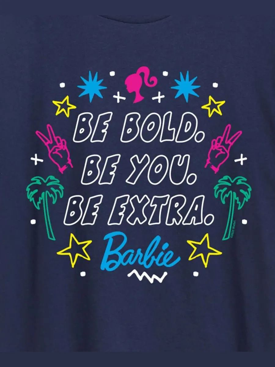 Футболка с коротким рукавом и графическим принтом "Barbie be Bold" больших размеров Hybrid Apparel — изображение 3 из 3