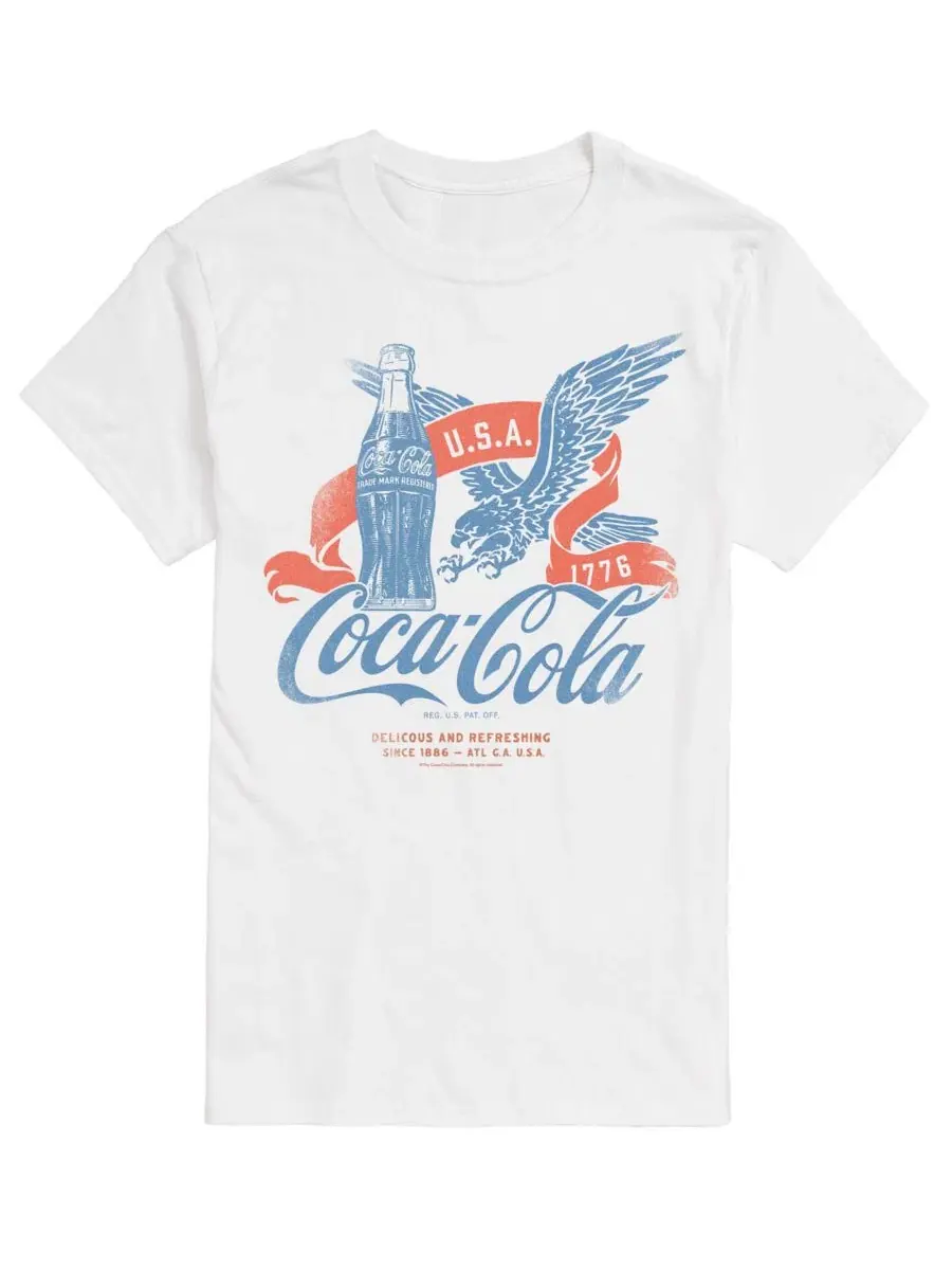 Мужская футболка с коротким рукавом и графическим принтом орла Coca-Cola USA Airwaves — изображение 1 из 3, белый