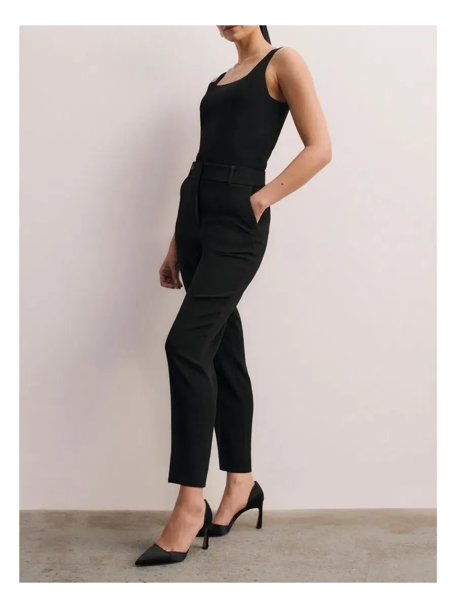 Женские узкие брюки Tavira Clever Crepe The Fold — изображение 6 из 7, черный
