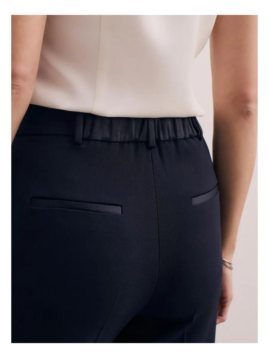 Женские узкие брюки Tavira Clever Crepe The Fold — изображение 4 из 8, темно-синий