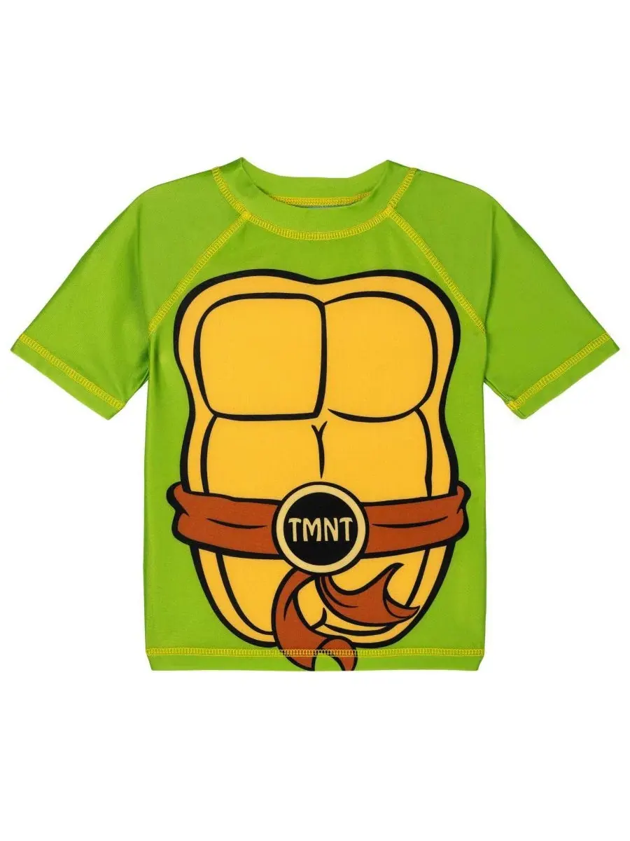 Детский комплект из рашгарда и плавок Teenage Mutant Ninja Turtles — изображение 3 из 3, зеленый желтый