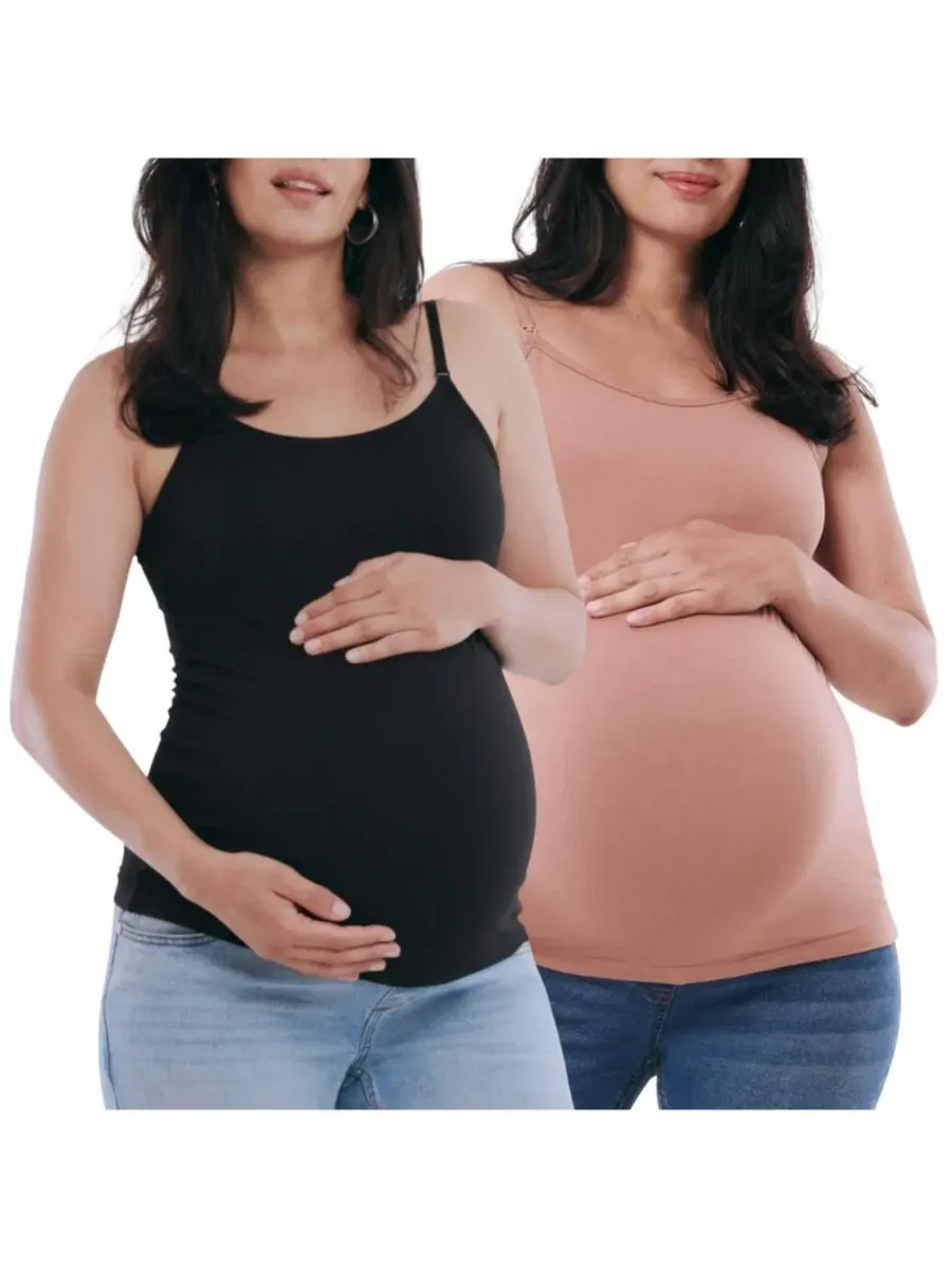 Топ для кормления с клипсой и встроенным бюстгальтером, модель Clip Down Motherhood Maternity — изображение 1 из 5, черный