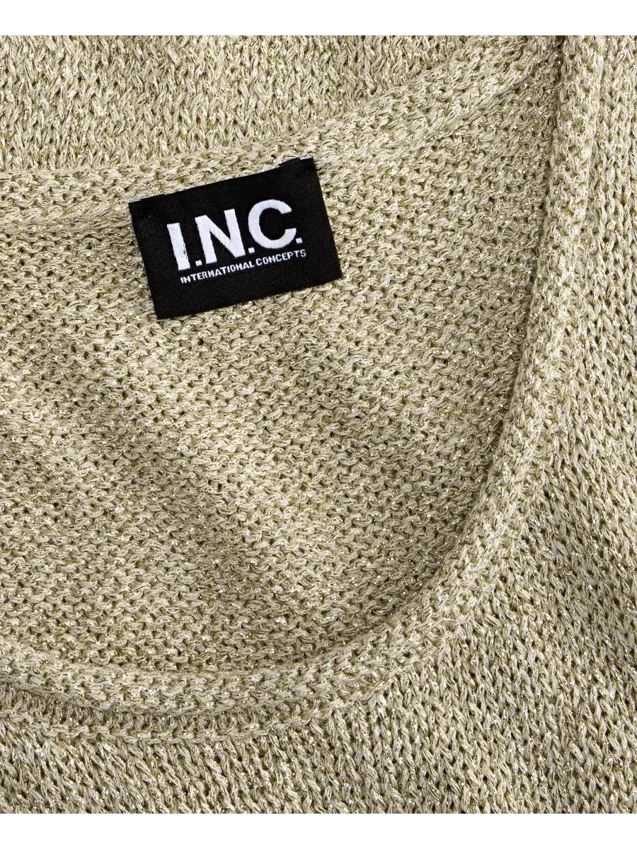 Свитер-майка с металлическим блеском I.N.C. International Concepts, Magnolia Blossom — изображение 4 из 4