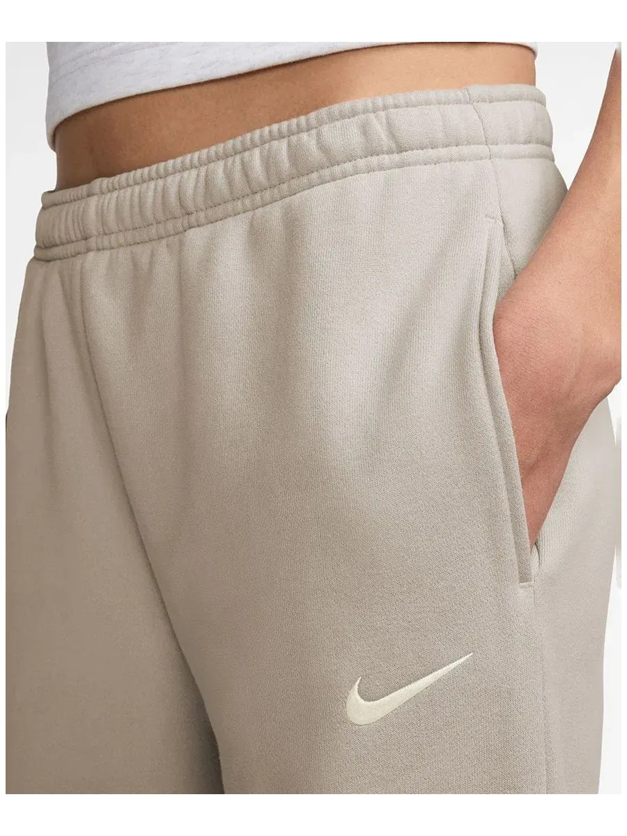 Спортивные брюки из футера с принтом Nike Studio Fleece — изображение 2 из 3, кремовый
