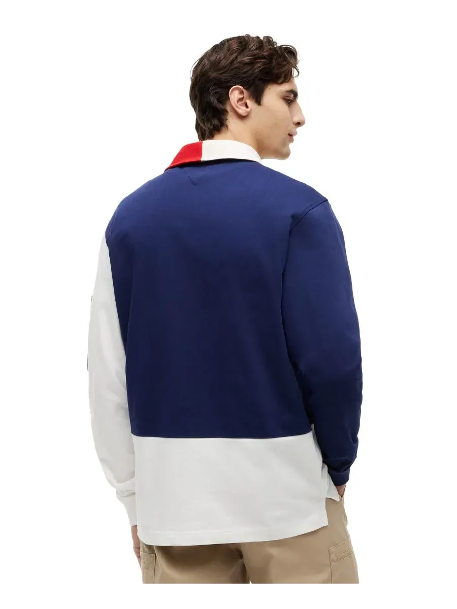Рубашка-регби с воротником и цветовой блокировкой U.S. SailGP Tommy Hilfiger — изображение 4 из 4, темно-синий