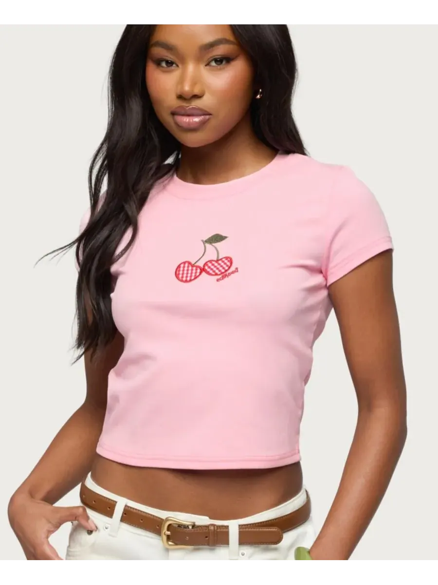 Женская футболка Cherry Crush Edikted — изображение 1 из 5, розовый