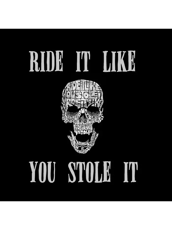 Футболка мужская Word Art - Ride It, как будто ты его украл LA Pop Art — изображение 2 из 3, черный