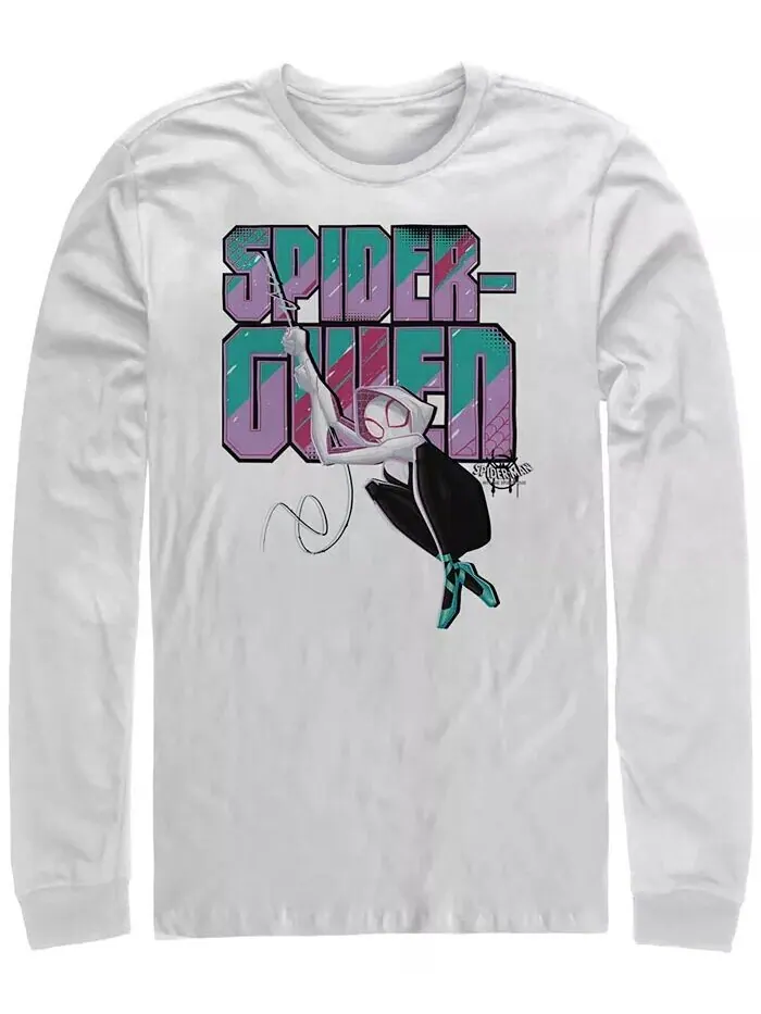 Футболка с длинным рукавом для мужчин Marvel Spider-Man Into the Spider-Verse Spider-gwen Swinging — изображение 1 из 1