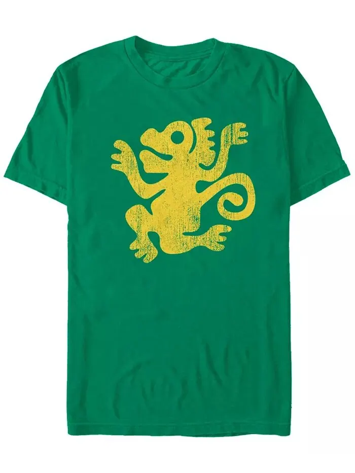 Футболка мужская Nickelodeon Legends of the Hidden Temple Distressed Monkey с коротким рукавом — изображение 1 из 1, зеленый