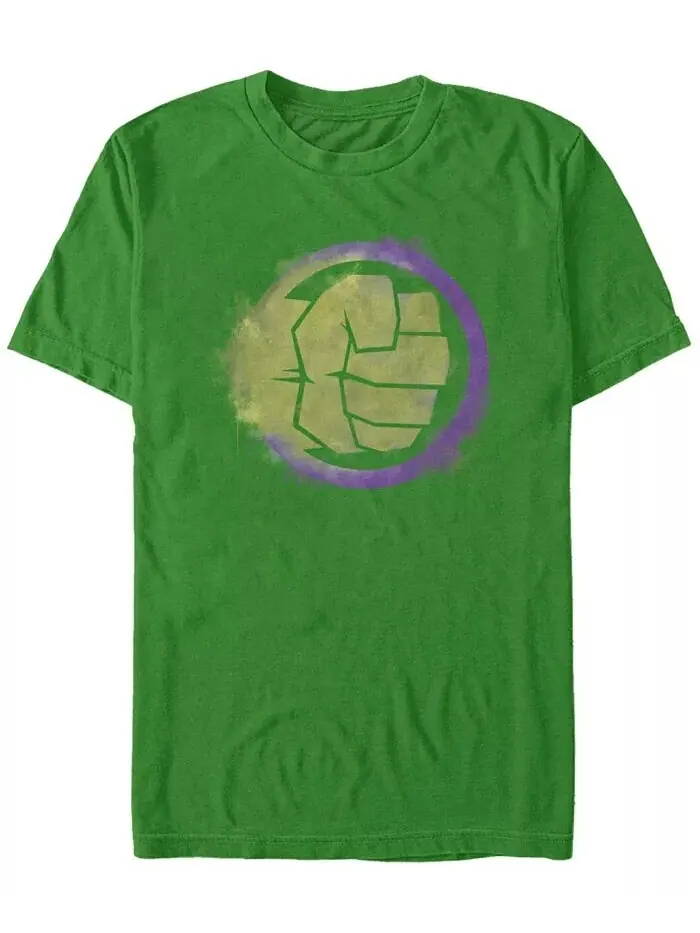 Мужская футболка с коротким рукавом Marvel Avengers Endgame Hulk Spray Paint Fist Logo Fifth Sun — изображение 1 из 1