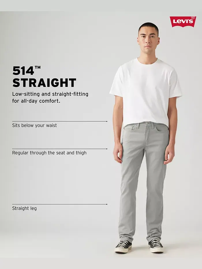 Мужские джинсы 514 Straight Fit Eco Performance Levi'S — изображение 9 из 12, черный