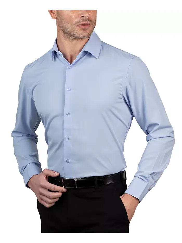 Мужская рубашка Slim Fit Supershirt Nautica — изображение 3 из 10, синий