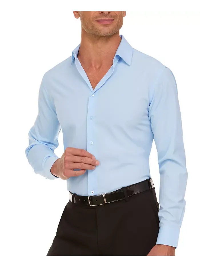Мужская рубашка Slim Fit Supershirt Nautica — изображение 6 из 10, синий