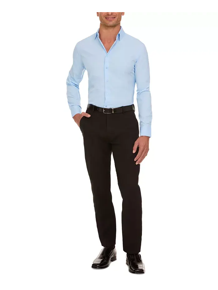 Мужская рубашка Slim Fit Supershirt Nautica — изображение 7 из 10, синий