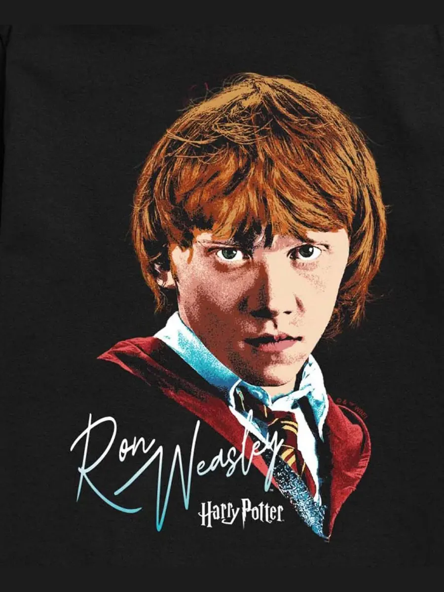 Футболка с графическим принтом для мальчиков 8-20 лет Harry Potter — изображение 3 из 3, черный