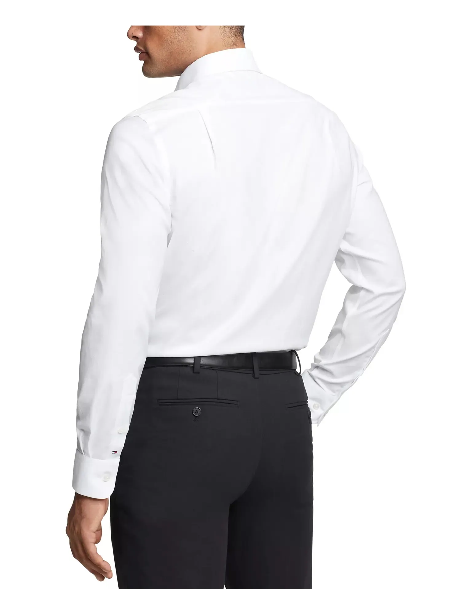 Рубашка Tommy Hilfiger Regular Fit TH Flex Essentials Wrinkle Free Stretch — изображение 2 из 3, белый