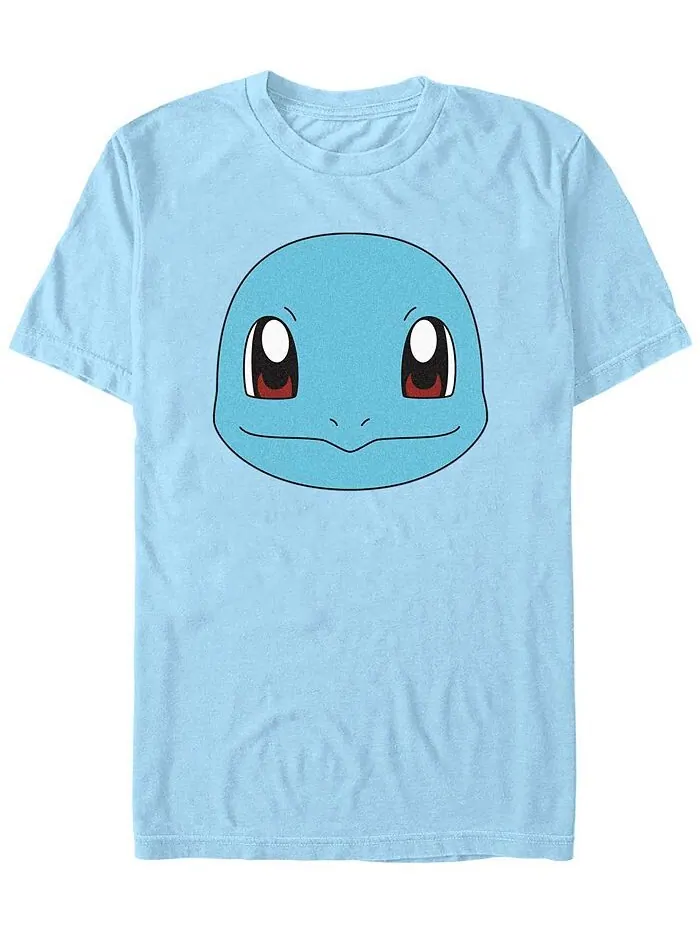 Мужская футболка с коротким рукавом Pokemon Squirtle Big Face Fifth Sun — изображение 1 из 1, светлый синий