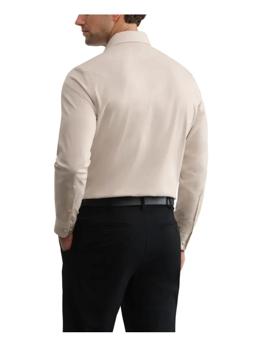 Мужская рубашка TH Flex Twill Slim-Fit Tommy Hilfiger — изображение 2 из 3, хаки
