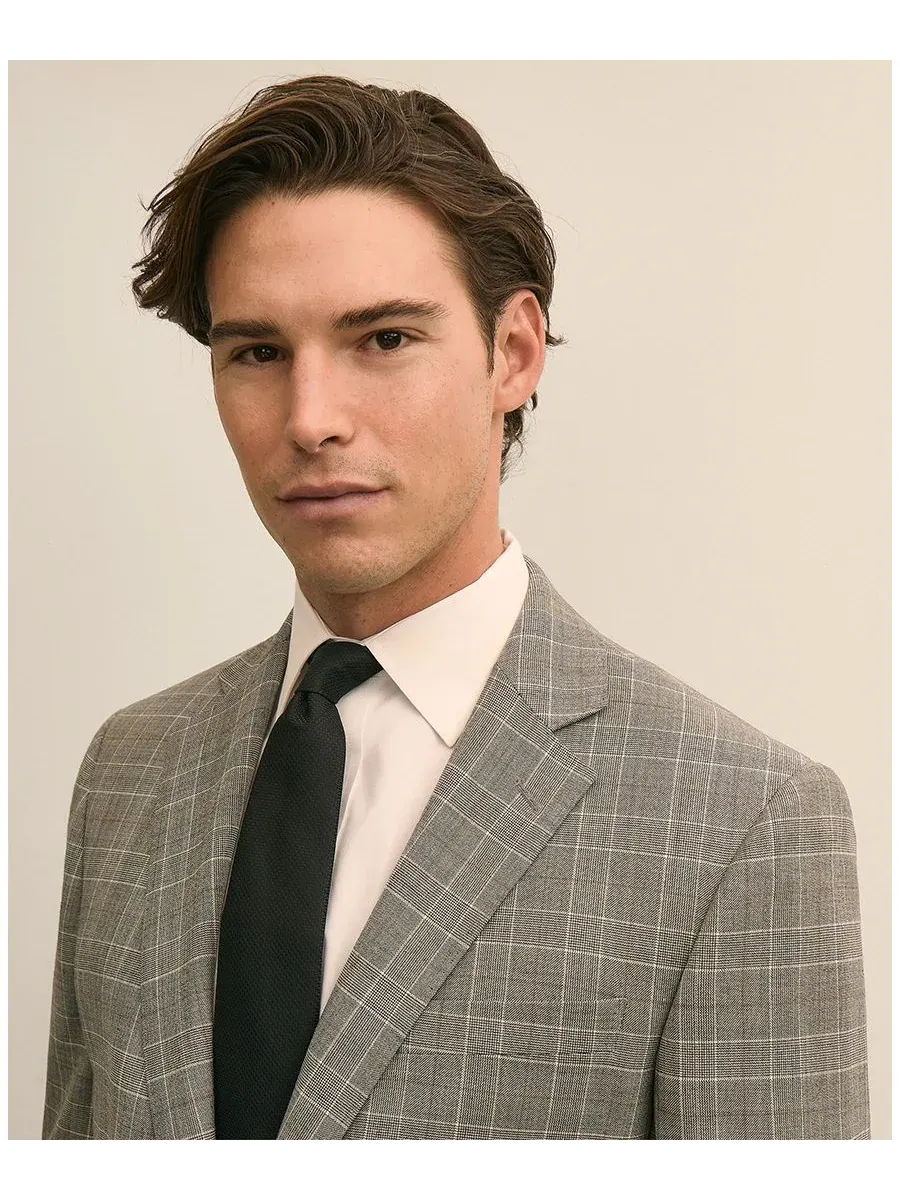 Мужской пиджак Brooks Brothers Stretch Regular-Fit — изображение 2 из 3, светлый серый