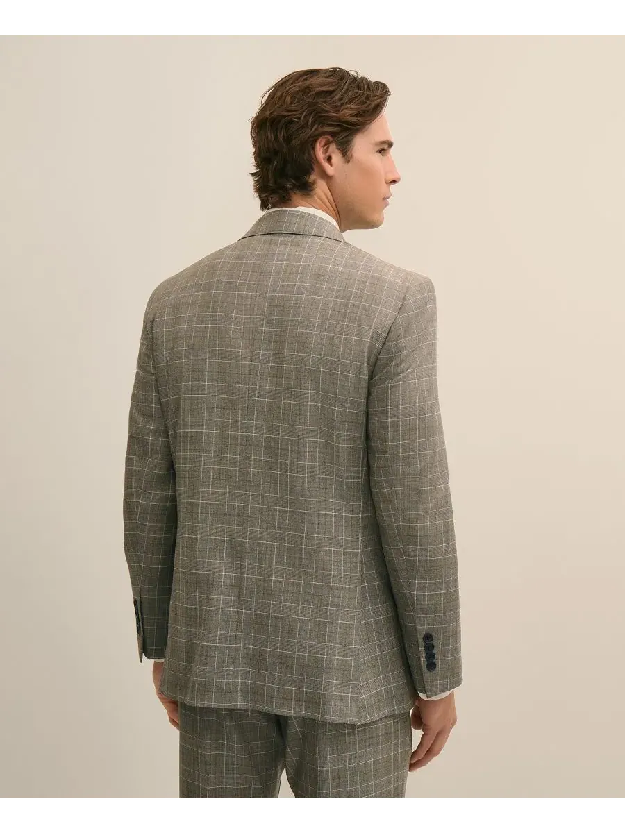 Мужской пиджак Brooks Brothers Stretch Regular-Fit — изображение 3 из 3, светлый серый