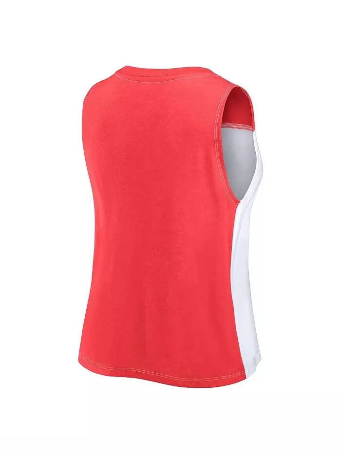 Женская майка-топ Kansas City Chiefs Script Colorblock, красно-белая Fanatics — изображение 2 из 3