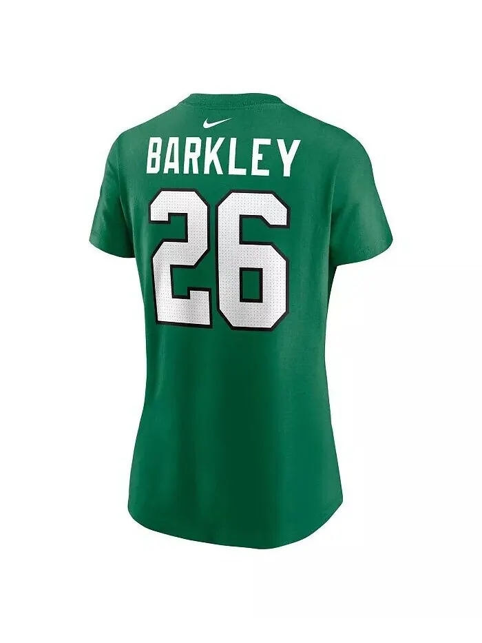 Женская футболка Saquon Barkley Kelly Green Philadelphia Eagles с именем игрока и номером Nike — изображение 3 из 3, зеленый