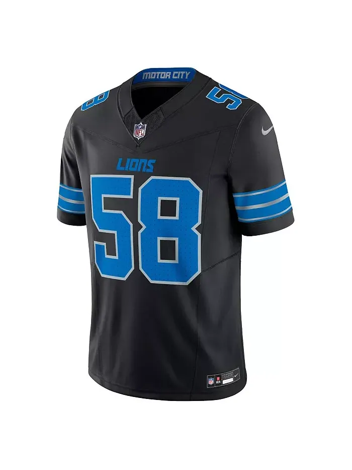 Мужская альтернативная лимитированная джерси Detroit Lions Vapor F.U.S.E. Penei Sewell Nike — изображение 3 из 5, черный