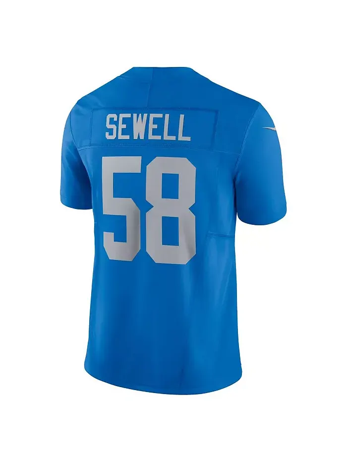 Мужская альтернативная лимитированная джерси Detroit Lions Vapor F.U.S.E. Penei Sewell Nike — изображение 5 из 5, черный