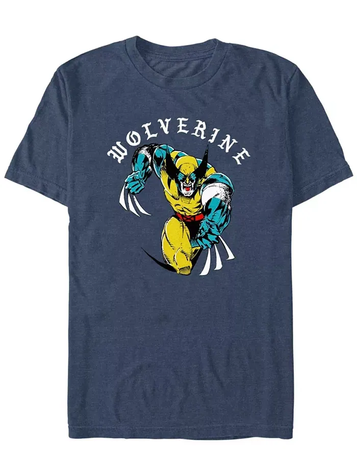 Мужская футболка с коротким рукавом Marvel Wolverine Homeslice Fifth Sun — изображение 1 из 3, темно-синий