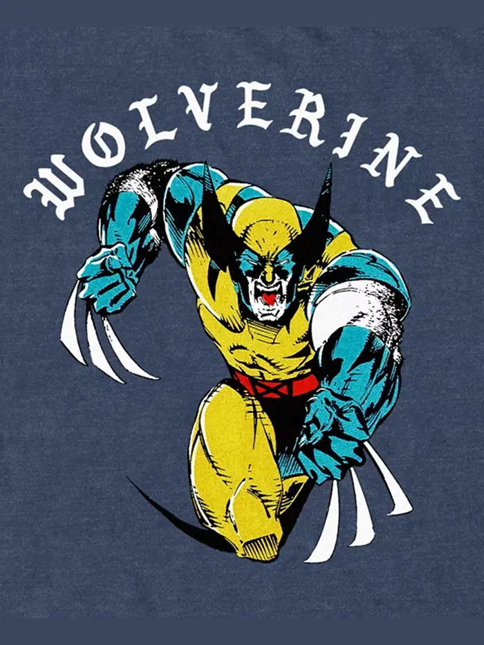 Мужская футболка с коротким рукавом Marvel Wolverine Homeslice Fifth Sun — изображение 3 из 3, темно-синий