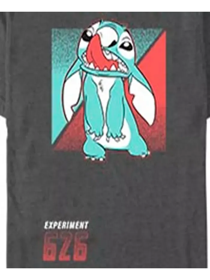 Мужская футболка Experiment Stitch с коротким рукавом Lilo Stitch — изображение 3 из 3, серый