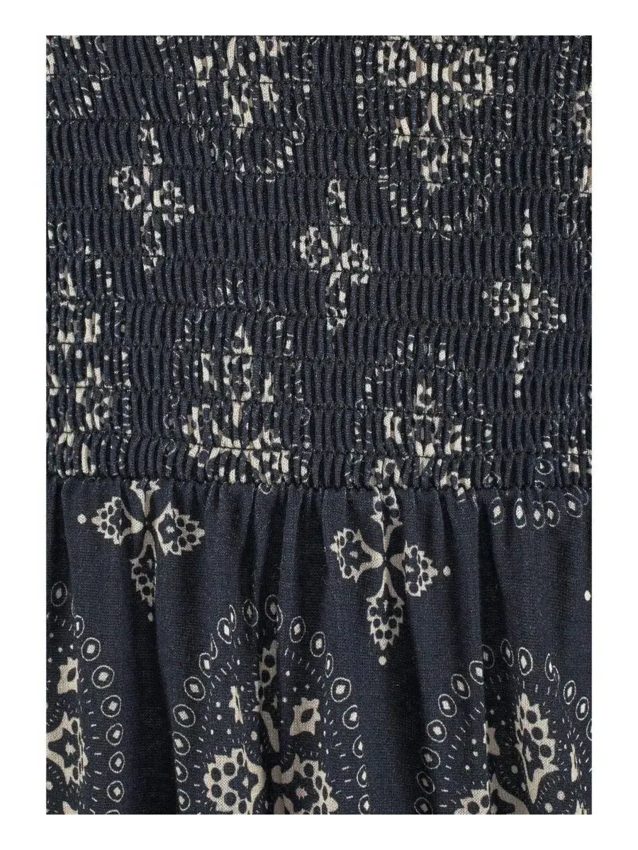 Платье-бандо с принтом, модель Patterned Bandeau LASCANA — изображение 7 из 7, черный