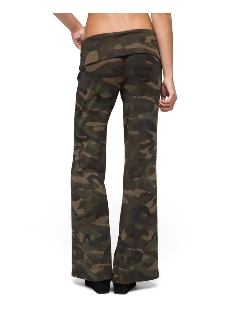Женские брюки карго с широкими штанинами Lumielle Camo Edikted — изображение 2 из 5, оливковый