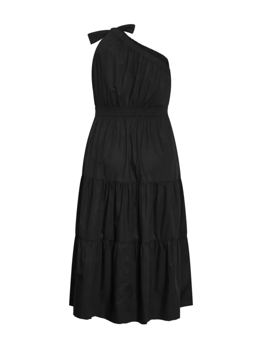 Платье макси Haylee One Shoulder Cotton CITY CHIC — изображение 5 из 5, черный