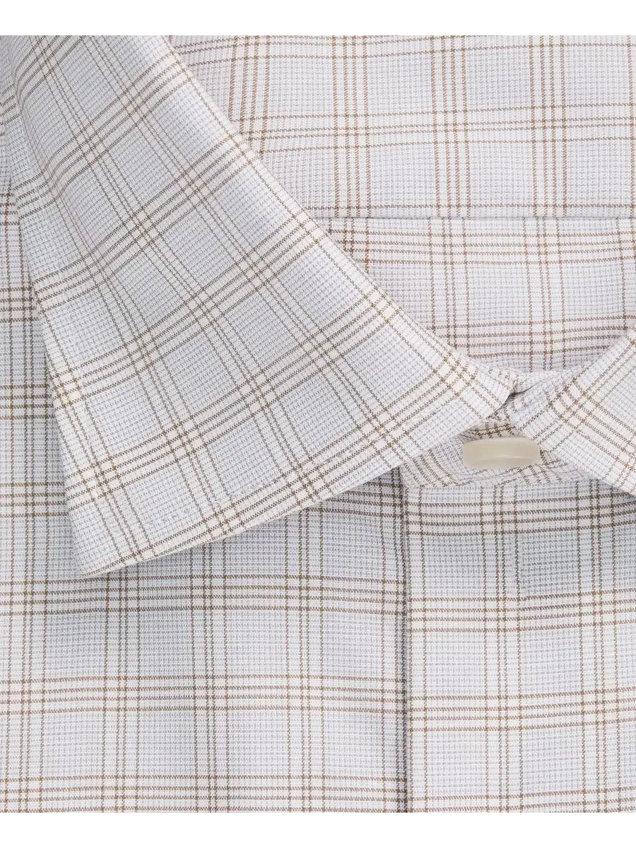 Мужская рубашка regular-fit с воротником и манжетами Michael Kors — изображение 2 из 3, коричневый мульти