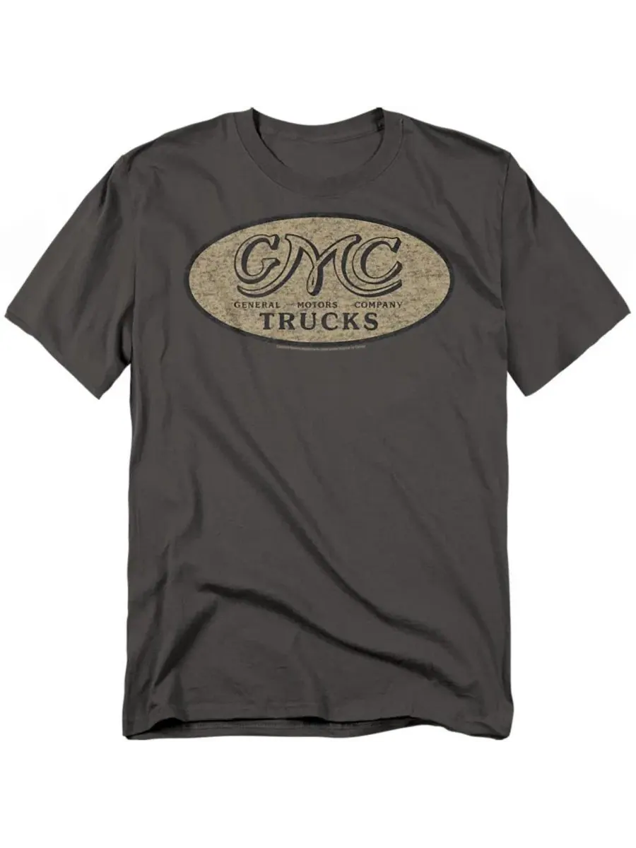 Футболка с принтом GMC Vintage Oval Logo Logovision — изображение 1 из 3, темно-серый